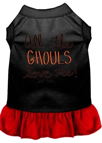 All the Ghouls Screen Print Dog Dress in Many Colors