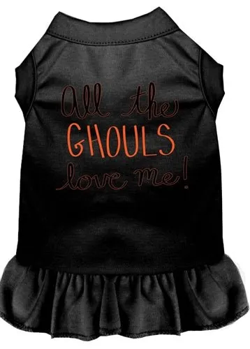 All the Ghouls Screen Print Dog Dress in Many Colors