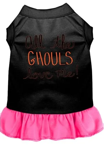 All the Ghouls Screen Print Dog Dress in Many Colors