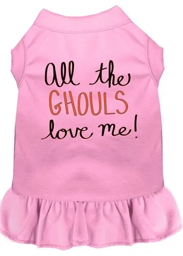 All the Ghouls Screen Print Dog Dress in Many Colors