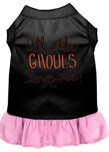 All the Ghouls Screen Print Dog Dress in Many Colors