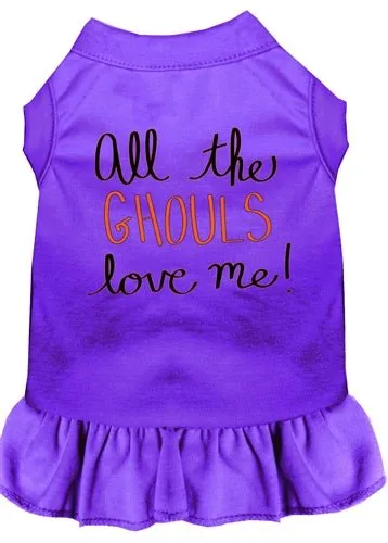 All the Ghouls Screen Print Dog Dress in Many Colors