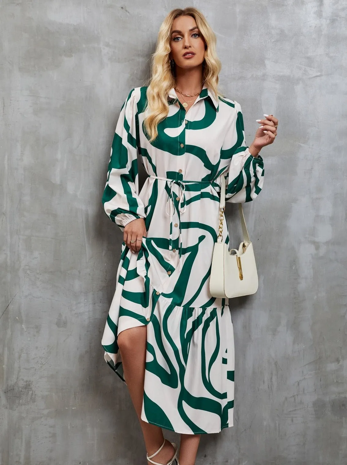 Avalance™| Down Tie Waist Dress