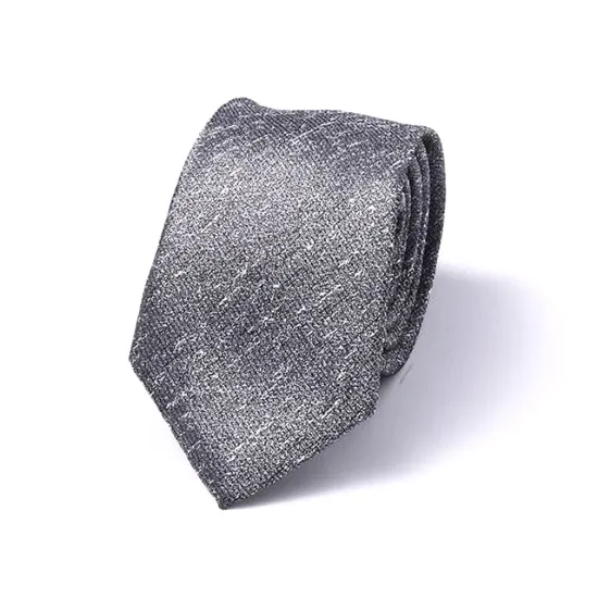 Classy Men Grey Worn Silk Skinny Tie