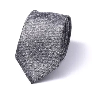 Classy Men Grey Worn Silk Skinny Tie