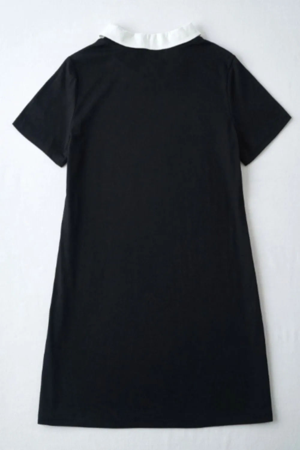 Contrast Collar Tee Dress