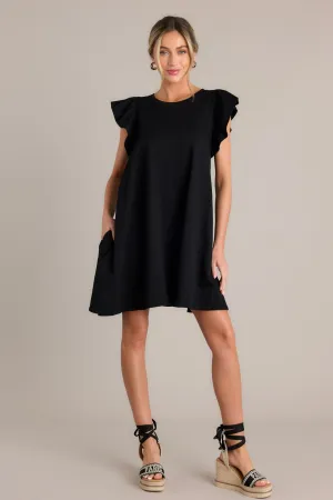 Eclipse Beauty 100% Cotton Black Mini Dress