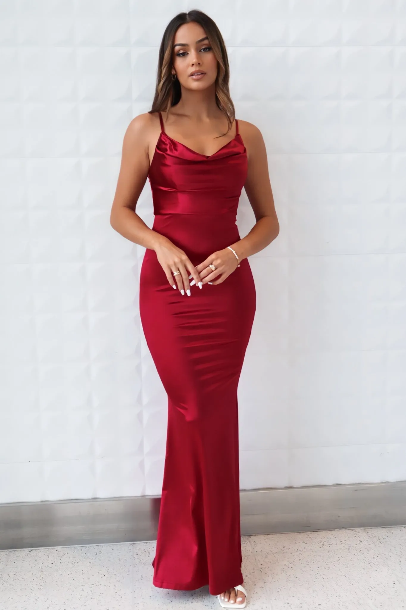 Hollywood Formal Gown - Wine Red