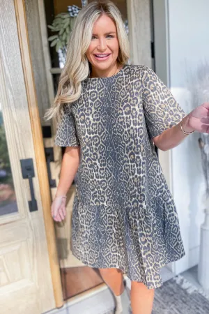 Leo Animal Print Denim Dress *FINAL SALE*