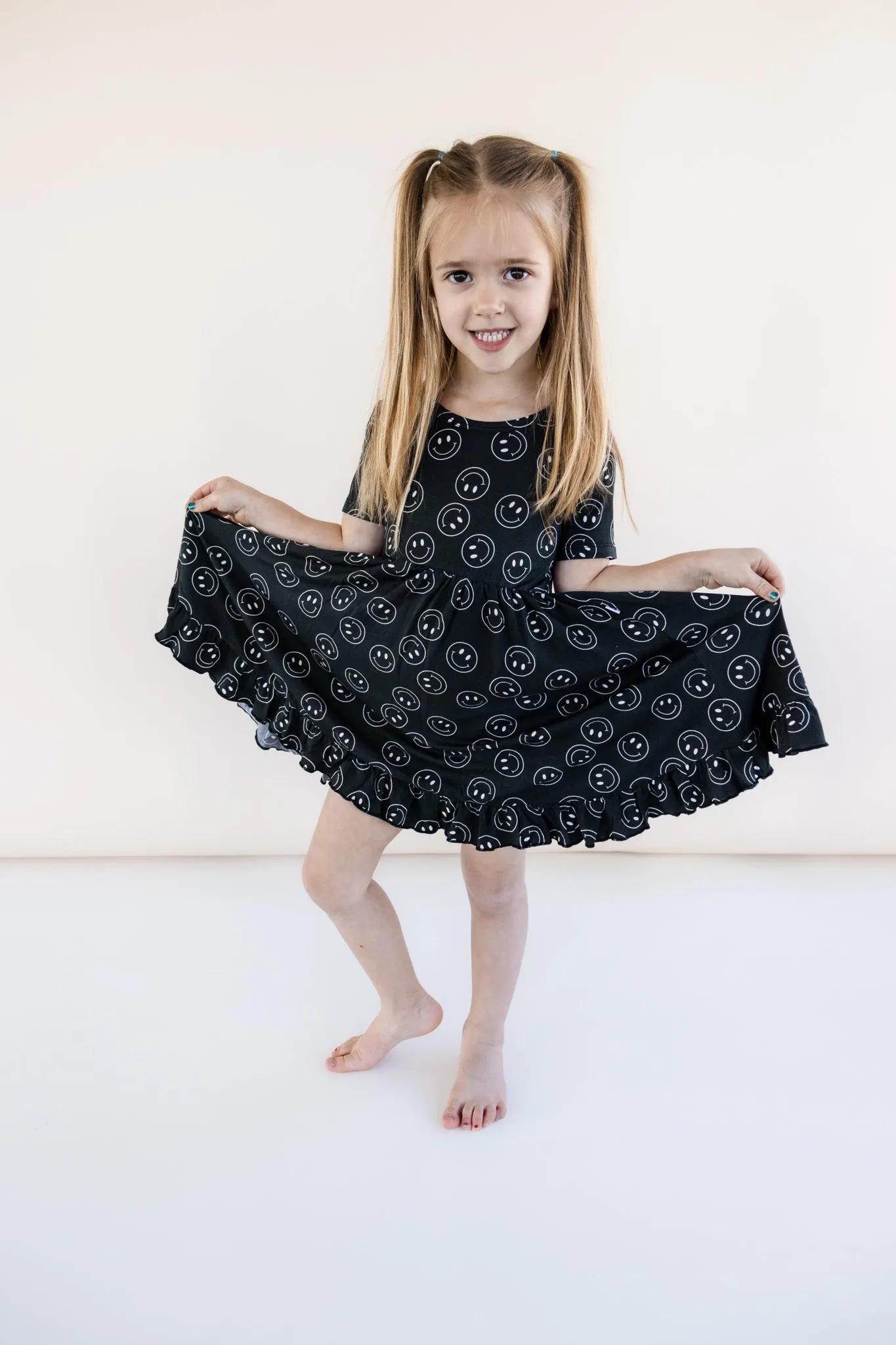 Midnight Smiles Dream Ruffle Dress