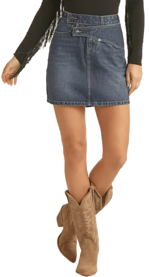 PanHandle Women´s Front Overlap Denim Skirt