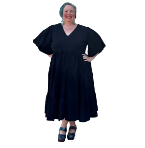 Pollyanna Dress in Black - Made to Order