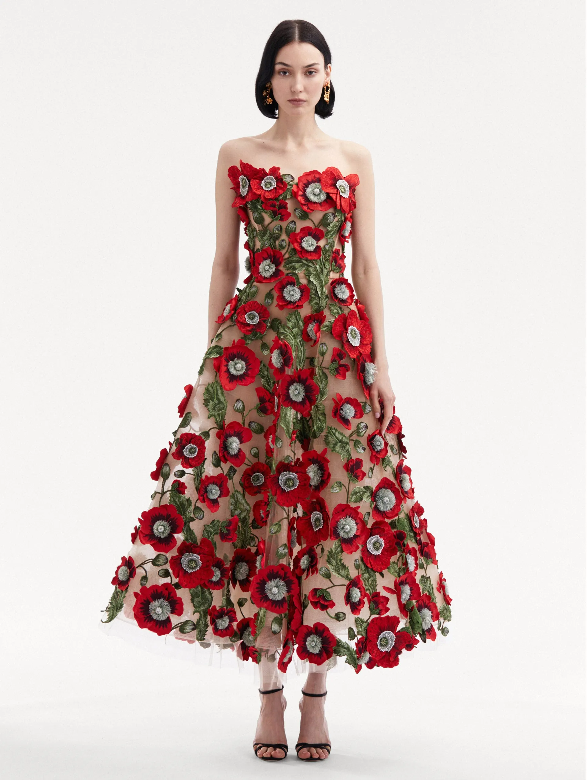 Poppy Threadwork Cocktail Dress