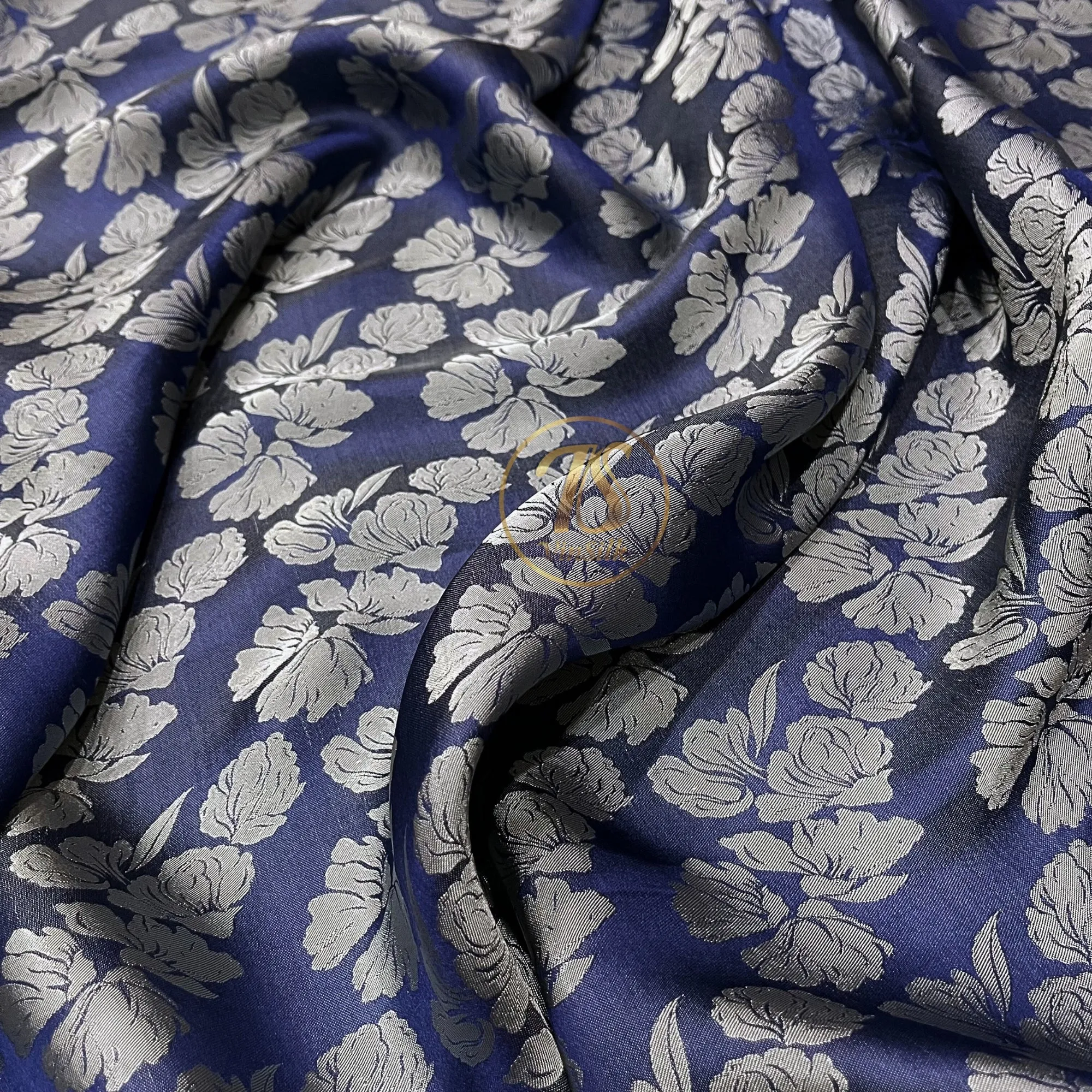 PURE MULBERRY SILK fabric by the yard - Floral silk fabric - Handmade fabric – Dress making – Silk for sewing - Gift for her - Silk apparel fabric