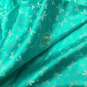 PURE MULBERRY SILK fabric by the yard - Handmade fabric – Dress making – Silk for sewing - Gift for women - Blue silk fabric