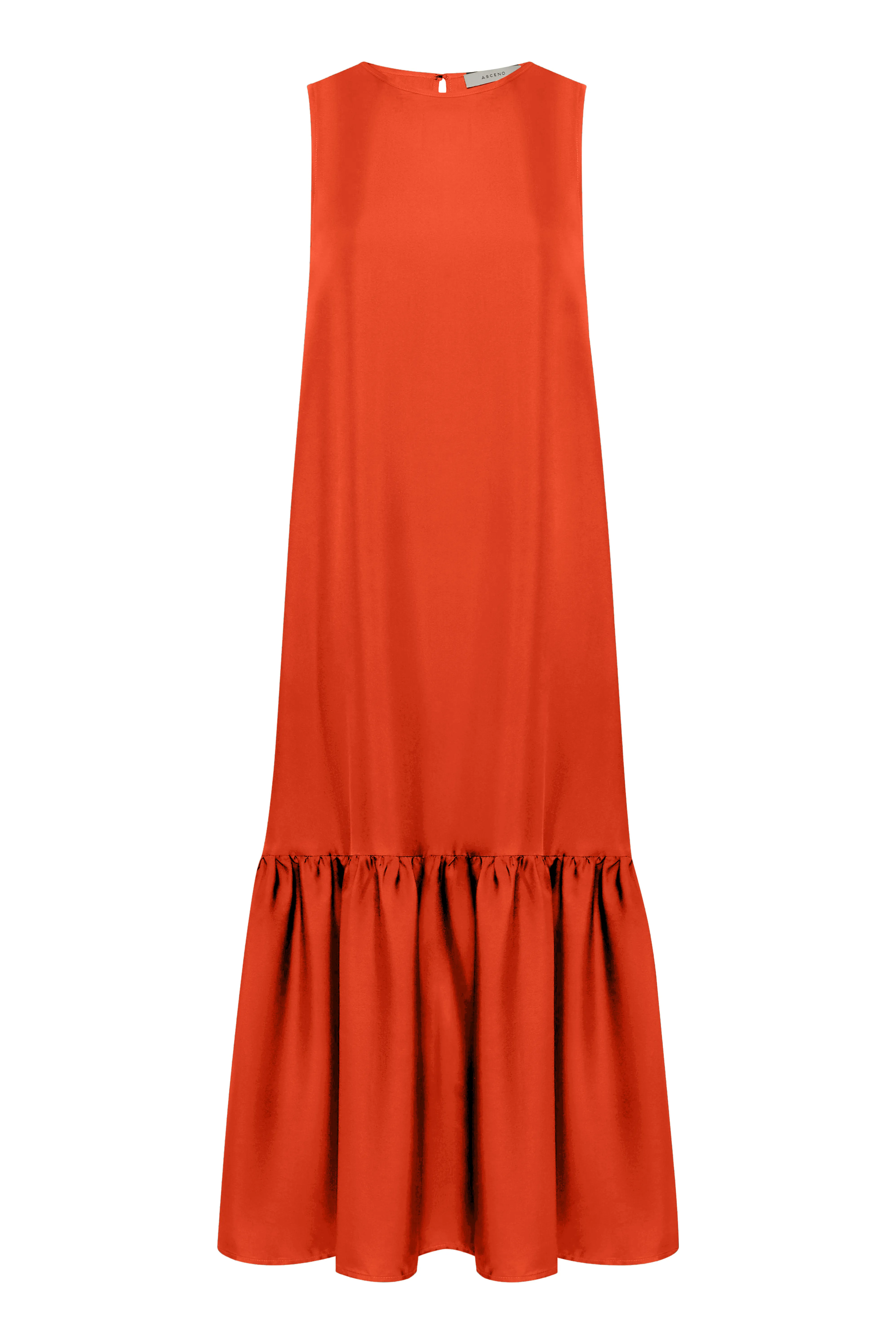 Rhea Dress Persimmon Silk Charmeuse