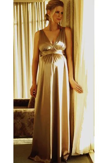 Ripe Satin Gown Maternity Dress